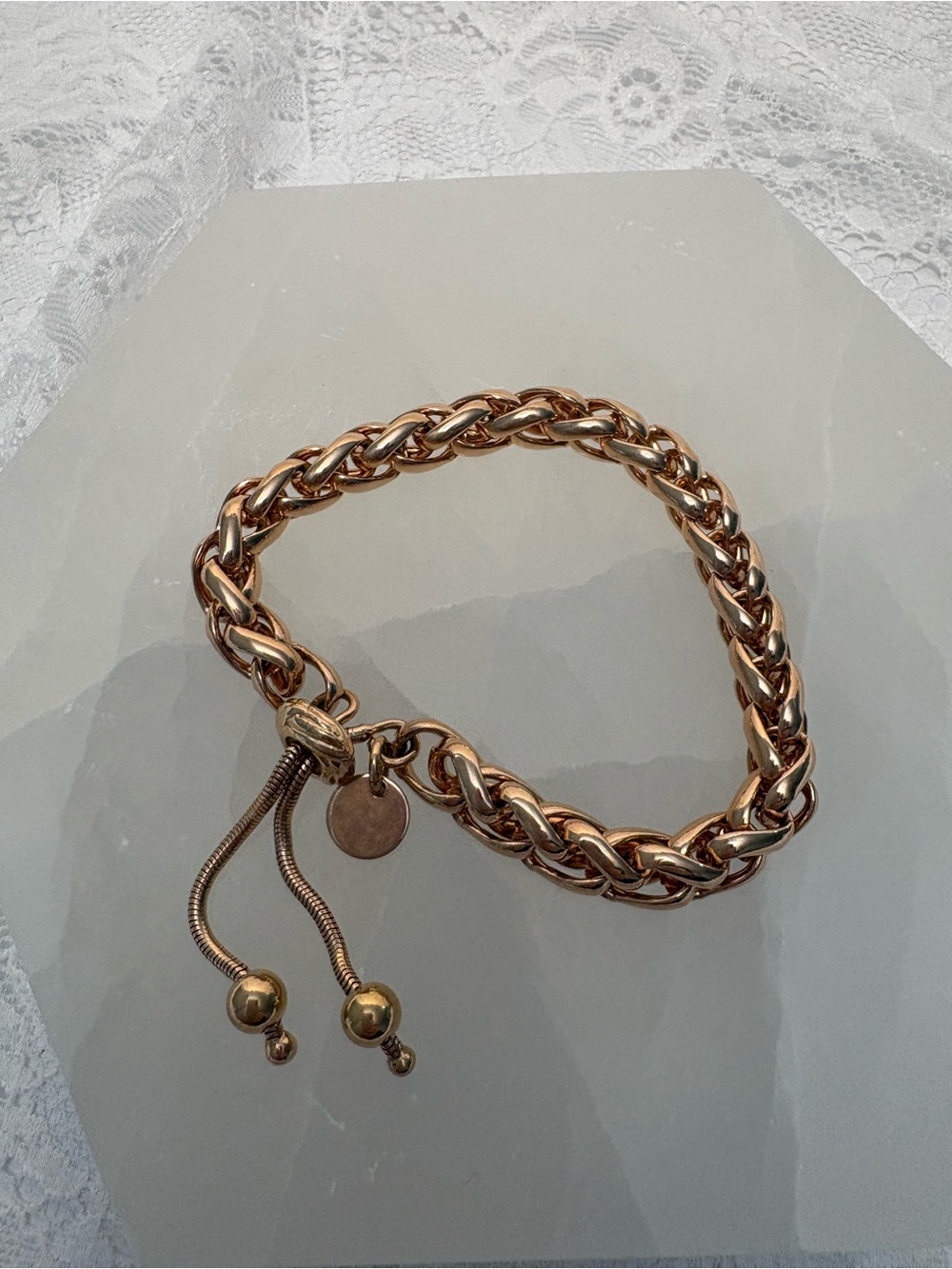 18k RGP Over Silver Bracelet - Picture 3 of 7